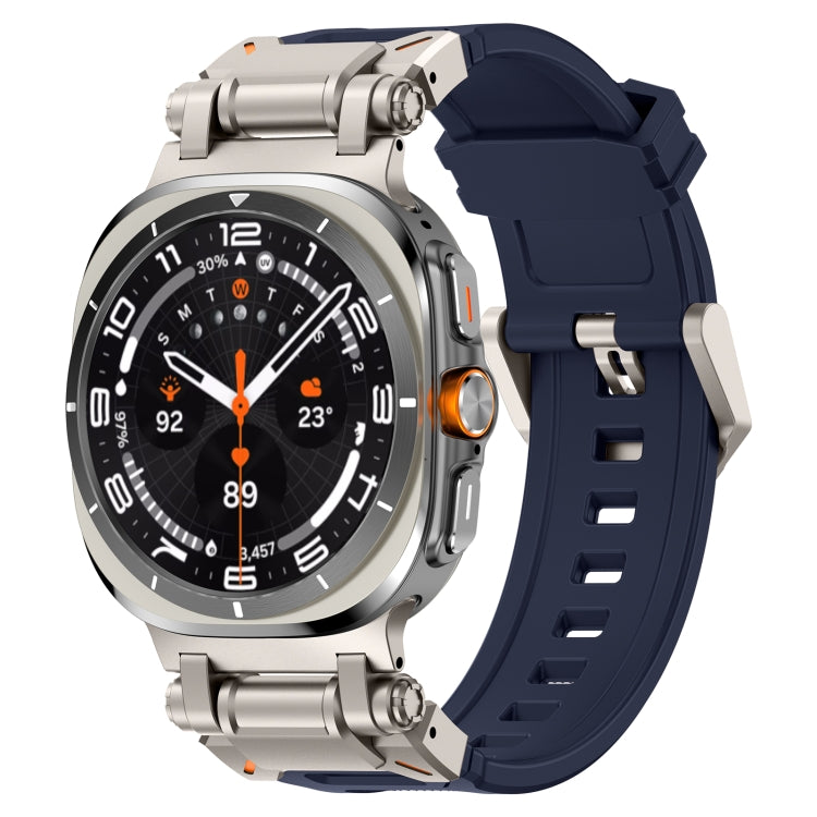 Titanium Connector Quick Release Silicone Watch Band, For Samsung Galaxy Watch Ultra 47mm / Ultra 2025