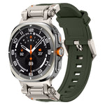 Titanium Connector Quick Release Silicone Watch Band, For Samsung Galaxy Watch Ultra 47mm / Ultra 2025