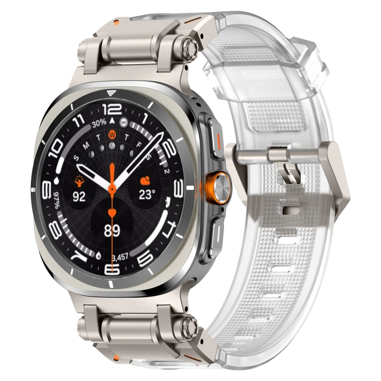 Titanium Connector Quick Release Silicone Watch Band, For Samsung Galaxy Watch Ultra 47mm / Ultra 2025