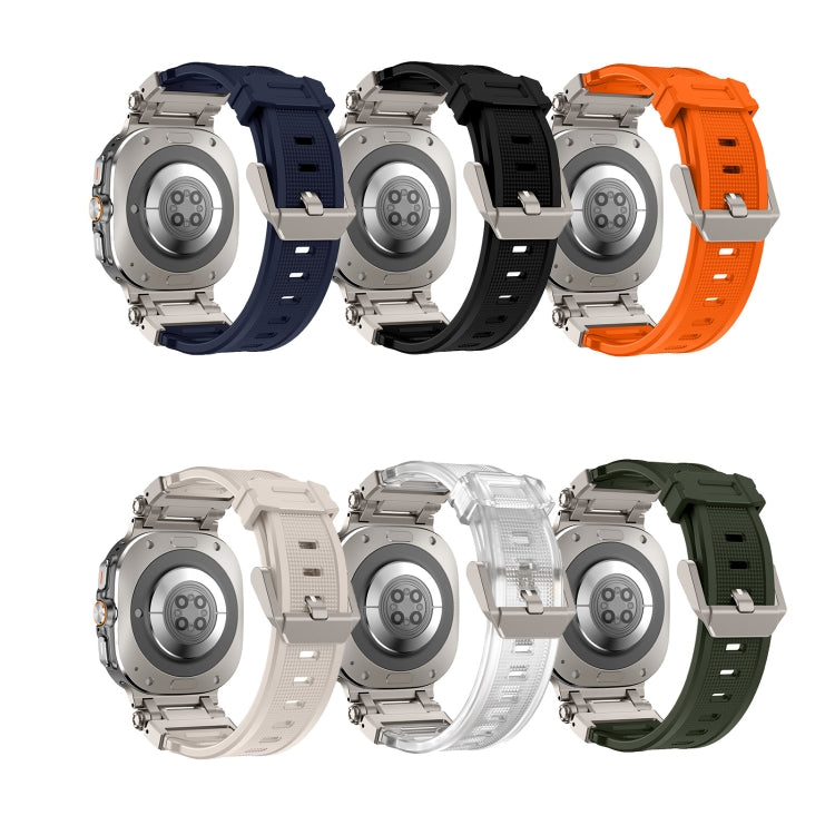 Titanium Connector Quick Release Silicone Watch Band, For Samsung Galaxy Watch Ultra 47mm / Ultra 2025