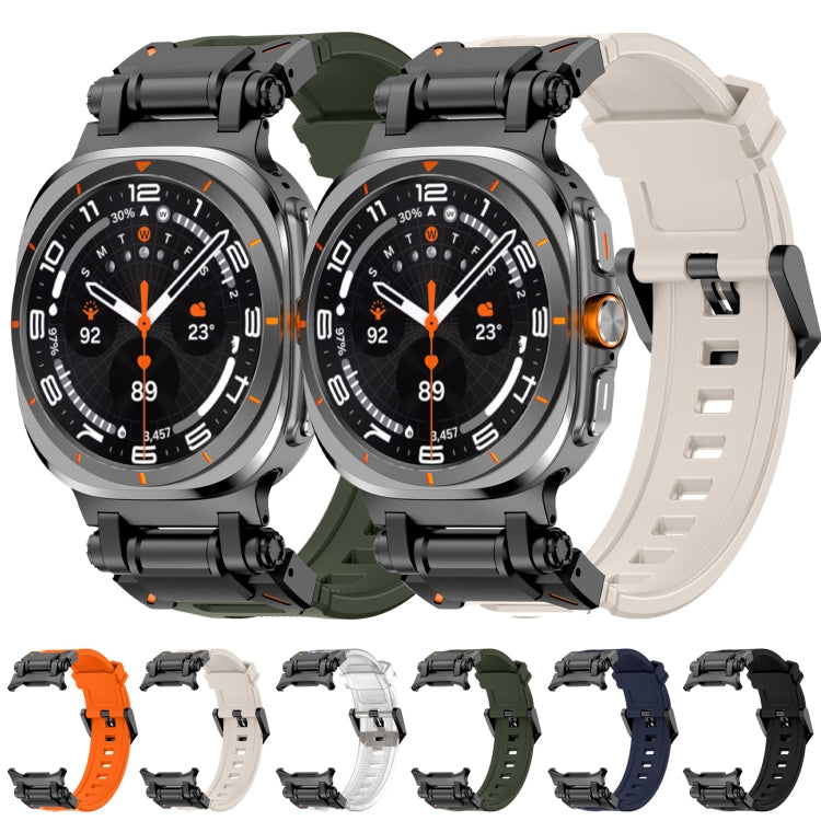 Black Connector Quick Release Silicone Watch Band, For Samsung Galaxy Watch Ultra 47mm / Ultra 2025