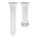 Titanium Connector Silver Buckle Silicone Watch Band, For Samsung Galaxy Watch Ultra 47mm / Ultra 2025