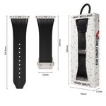 Titanium Connector Silver Buckle Silicone Watch Band, For Samsung Galaxy Watch Ultra 47mm / Ultra 2025