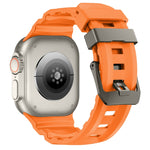 Wild Path Grey Buckle Thickened Silicone Watch Band, For Apple Watch 46mm / 49mm / 45mm / 44mm