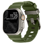 Wild Path Grey Buckle Thickened Silicone Watch Band, For Apple Watch 46mm / 49mm / 45mm / 44mm