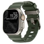 Wild Path Grey Buckle Thickened Silicone Watch Band, For Apple Watch 46mm / 49mm / 45mm / 44mm
