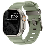 Wild Path Grey Buckle Thickened Silicone Watch Band, For Apple Watch 46mm / 49mm / 45mm / 44mm