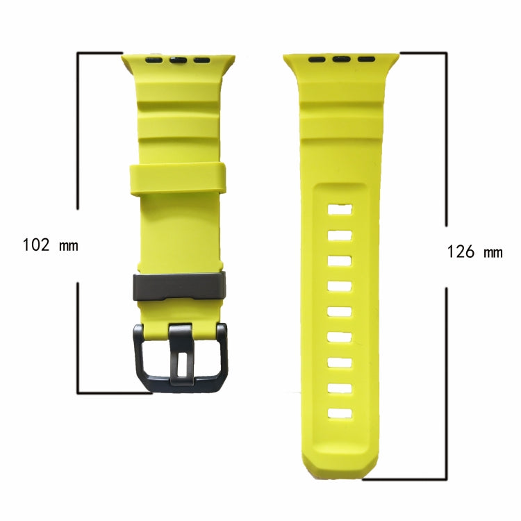 Wild Path Grey Buckle Thickened Silicone Watch Band, For Apple Watch 46mm / 49mm / 45mm / 44mm