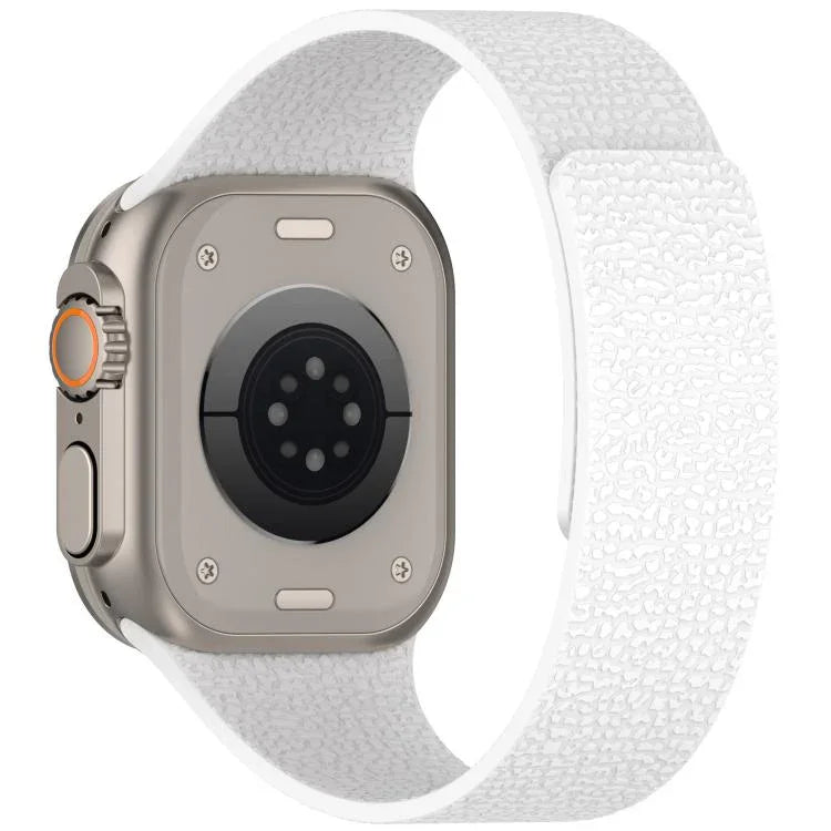 Litchi Texture Magnetic Silicone Watch Band, For Apple Watch 46mm / 49mm / 45mm / 44mm, For Apple Watch 42mm / 41mm / 40mm / 38mm
