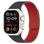 Litchi Texture Magnetic Silicone Watch Band, For Apple Watch 46mm / 49mm / 45mm / 44mm, For Apple Watch 42mm / 41mm / 40mm / 38mm