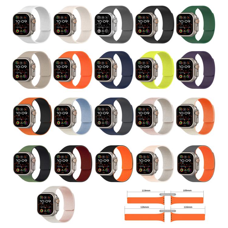 Litchi Texture Magnetic Silicone Watch Band, For Apple Watch 46mm / 49mm / 45mm / 44mm, For Apple Watch 42mm / 41mm / 40mm / 38mm