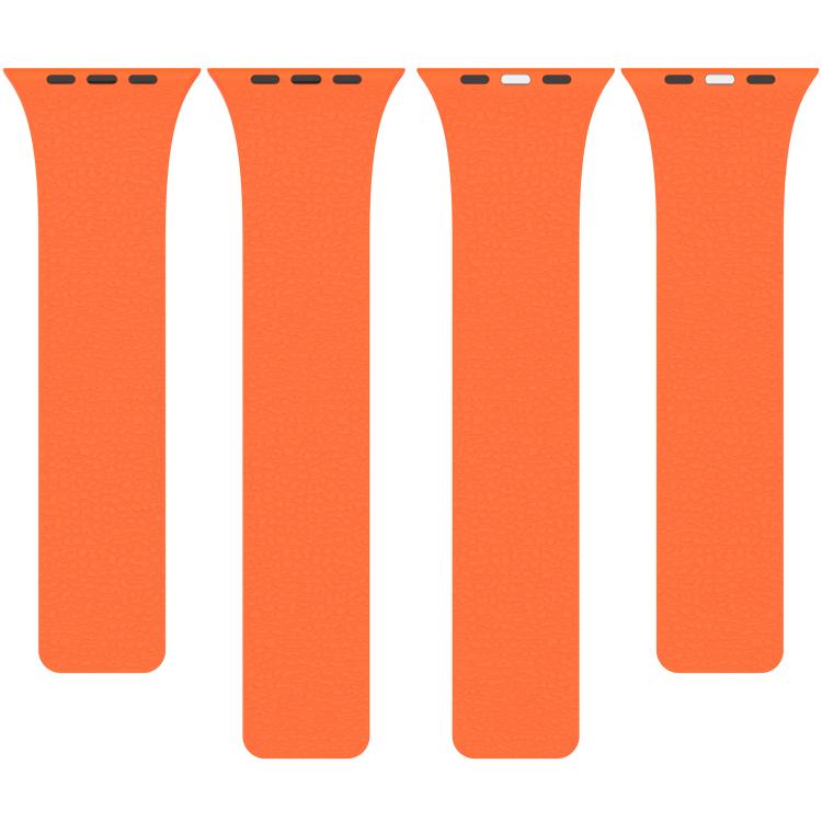 Litchi Texture Magnetic Silicone Watch Band, For Apple Watch 46mm / 49mm / 45mm / 44mm, For Apple Watch 42mm / 41mm / 40mm / 38mm