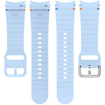 Wavy Grain Stitched Silver Buckle Silicone Watch Band, For Samsung Galaxy Watch 7 40 / 44mm