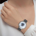 Press Button 22mm Leather Watch Band, For Samsung Galaxy Watch3 45mm