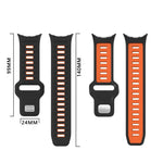 Two Color Reverse Buckle Silicone Watch Band, For Google Pixel Watch 4 / Watch 3 45mm