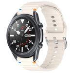 Wavy Grain Stitched 22mm Silicone Watch Band, For Samsung Galaxy Watch 3 45mm