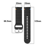 Wavy Grain Stitched 22mm Silicone Watch Band, For Samsung Galaxy Watch 3 45mm