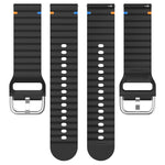 Wavy Grain Stitched 22mm Silicone Watch Band, For Samsung Galaxy Watch 3 45mm