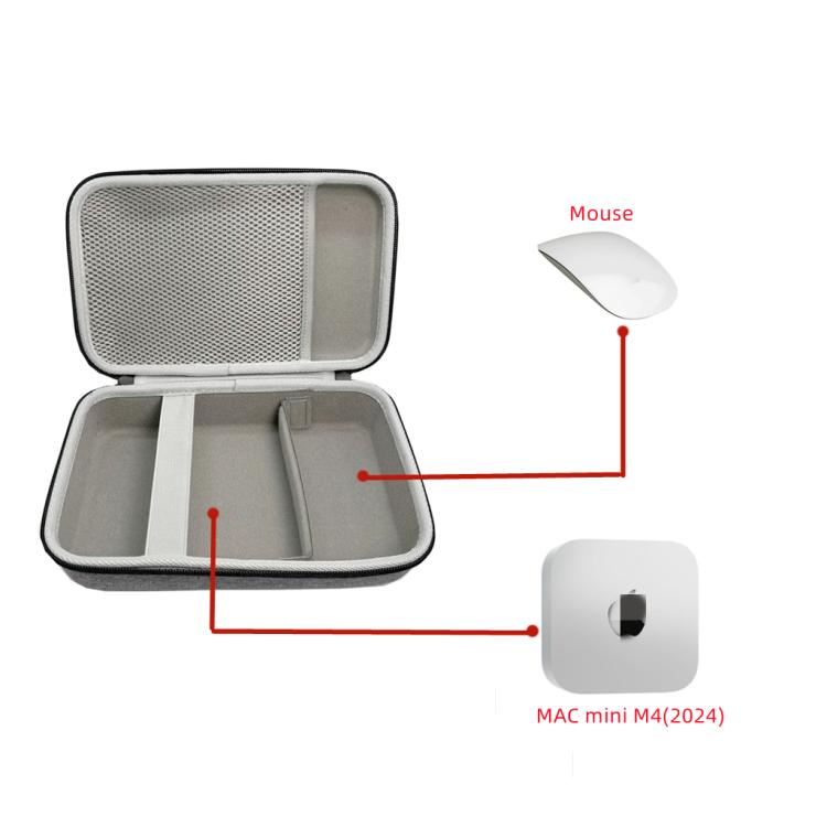 For Apple Mac Mini M4 2024 Storage Case Portable Shock-proof Hard Case Bag