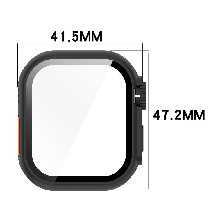 Change to Ultra 49mm Tempered Film Integrated PC Button Watch Case, For Apple Watch Series 6 / 5 / 4 & SE 44mm, For Apple Watch Series 6 / 5 / 4 & SE 40mm, For Apple Watch Series 11 / 10 46mm, For Apple Watch Series 11 / 10 42mm                        ...