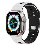 Two Tone Silicone Watch Band, For Apple Watch 46mm / 49mm / 45mm / 44mm, For Apple Watch 42mm / 41mm / 40mm / 38mm