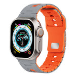 Two Tone Silicone Watch Band, For Apple Watch 46mm / 49mm / 45mm / 44mm, For Apple Watch 42mm / 41mm / 40mm / 38mm