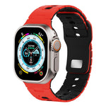 Two Tone Silicone Watch Band, For Apple Watch 46mm / 49mm / 45mm / 44mm, For Apple Watch 42mm / 41mm / 40mm / 38mm