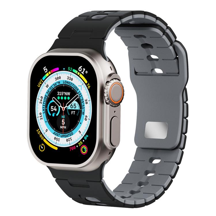 Two Tone Silicone Watch Band, For Apple Watch 46mm / 49mm / 45mm / 44mm, For Apple Watch 42mm / 41mm / 40mm / 38mm