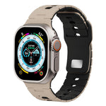 Two Tone Silicone Watch Band, For Apple Watch 46mm / 49mm / 45mm / 44mm, For Apple Watch 42mm / 41mm / 40mm / 38mm