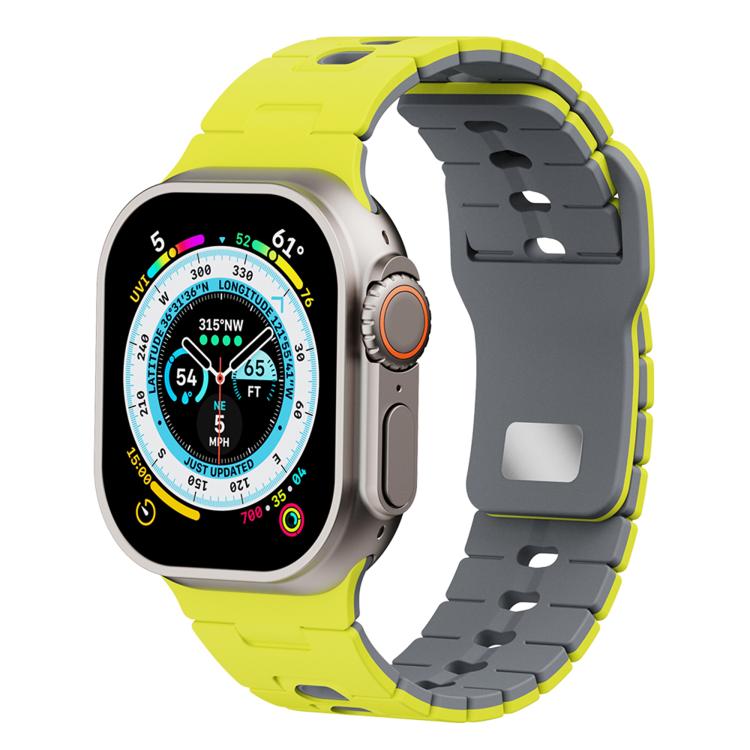 Two Tone Silicone Watch Band, For Apple Watch 46mm / 49mm / 45mm / 44mm, For Apple Watch 42mm / 41mm / 40mm / 38mm