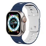 Two Tone Silicone Watch Band, For Apple Watch 46mm / 49mm / 45mm / 44mm, For Apple Watch 42mm / 41mm / 40mm / 38mm