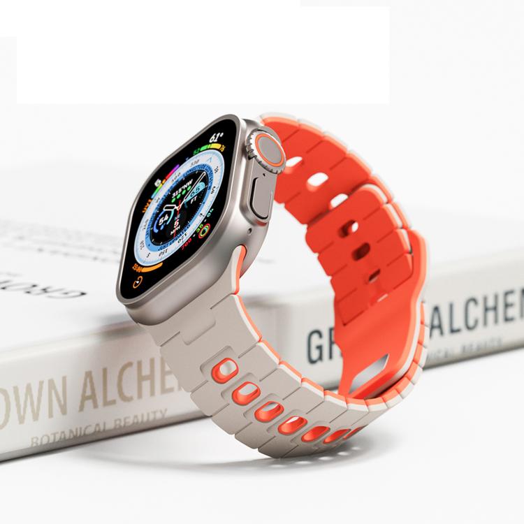 Two Tone Silicone Watch Band, For Apple Watch 46mm / 49mm / 45mm / 44mm, For Apple Watch 42mm / 41mm / 40mm / 38mm