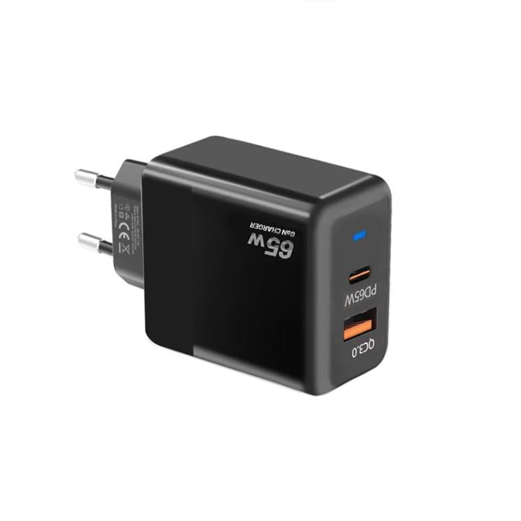 GaN PD 45W + QC3.0 USB Fully Compatible Protocol Charger，EU Plug, EU Plug