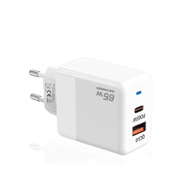 GaN PD 45W + QC3.0 USB Fully Compatible Protocol Charger，EU Plug, EU Plug