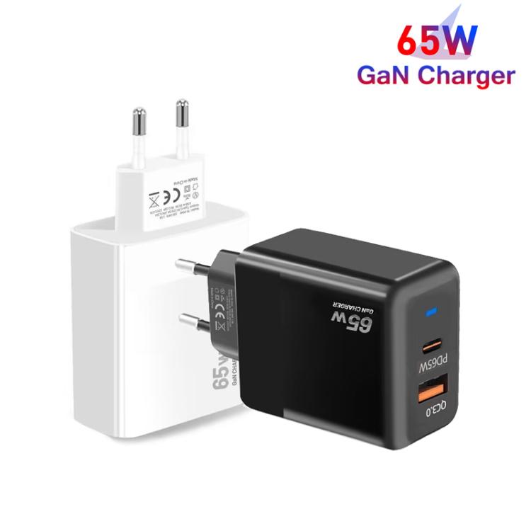 GaN PD 45W + QC3.0 USB Fully Compatible Protocol Charger，EU Plug, EU Plug