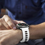 Horizontal Stripes Reverse Buckle Silicone Watch Band, For Samsung Galaxy Watch Ultra 47mm / Ultra 2025