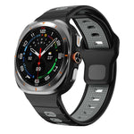 Horizontal Stripes Reverse Buckle Silicone Watch Band, For Samsung Galaxy Watch Ultra 47mm / Ultra 2025