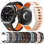 Horizontal Stripes Reverse Buckle Silicone Watch Band, For Samsung Galaxy Watch Ultra 47mm / Ultra 2025