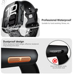 Tempered Film Integrated PC Watch Protective Case, For Apple Watch Series 6 / 5 / 4 & SE 44mm, For Apple Watch Series 6 / 5 / 4 & SE 40mm, For Apple Watch Series 11 / 10 46mm, For Apple Watch Series 11 / 10 42mm, For Apple Watch Series 9 / 8 / 7 45mm  ...