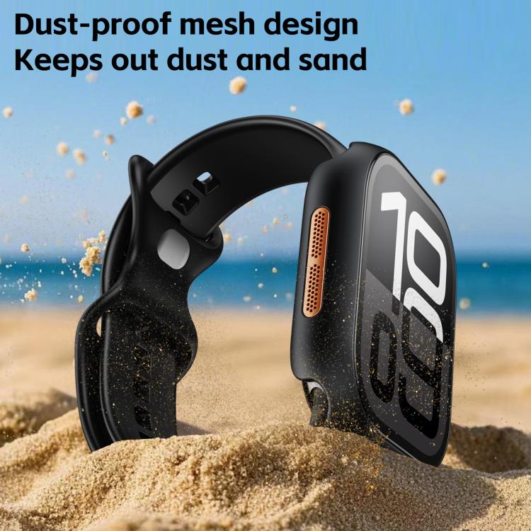 Tempered Film Integrated PC Watch Protective Case, For Apple Watch Series 6 / 5 / 4 & SE 44mm, For Apple Watch Series 6 / 5 / 4 & SE 40mm, For Apple Watch Series 11 / 10 46mm, For Apple Watch Series 11 / 10 42mm, For Apple Watch Series 9 / 8 / 7 45mm  ...