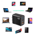 شاحن PD41 GaN PD 45 واط + USB مع كابل بيانات USB-C إلى USB-C / 8 Pin للآيفون، قابس المملكة المتحدة، قابس المملكة المتحدة