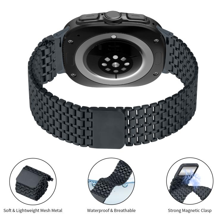 Nine-beads Magnetic Buckle Stainless Steel Watch Band, For Samsung Galaxy Watch Ultra 47mm / Ultra 2025