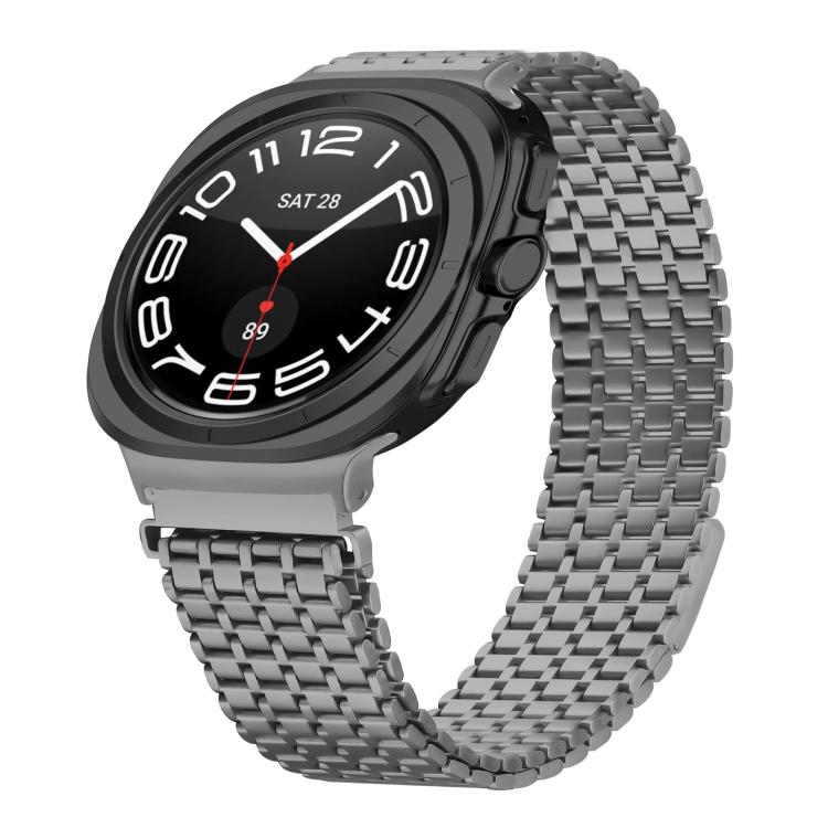Nine-beads Magnetic Buckle Stainless Steel Watch Band, For Samsung Galaxy Watch Ultra 47mm / Ultra 2025