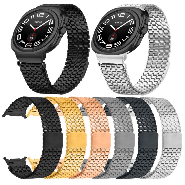Nine-beads Magnetic Buckle Stainless Steel Watch Band, For Samsung Galaxy Watch Ultra 47mm / Ultra 2025