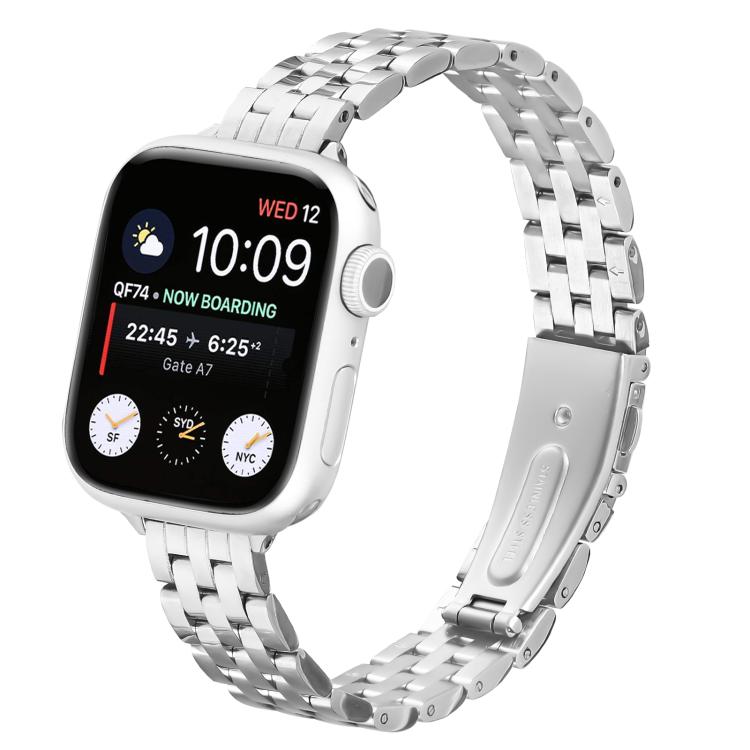 Small Waist Slingshot Buckle Steel Watch Band, For Apple Watch 46mm / 49mm / 45mm / 44mm, For Apple Watch 42mm / 41mm / 40mm / 38mm