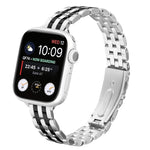 Small Waist Slingshot Buckle Steel Watch Band, For Apple Watch 46mm / 49mm / 45mm / 44mm, For Apple Watch 42mm / 41mm / 40mm / 38mm