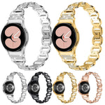 Metal Head Oval Diamond Stainless Steel Watch Band, For Samsung Galaxy Watch 7 40mm / 44mm