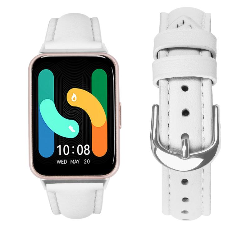 Slim Genuine Leather Watch Band, For Samsung Galaxy Fit3