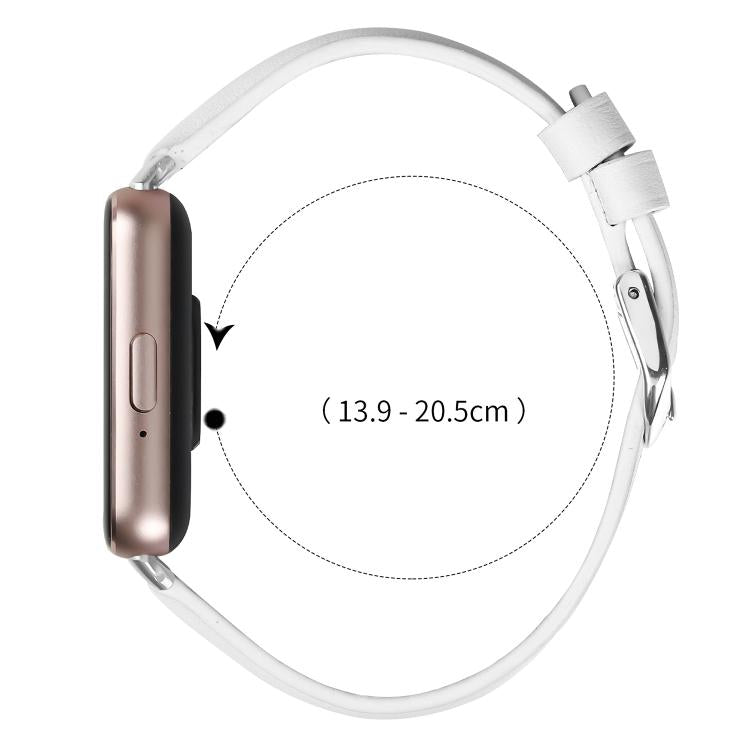 Slim Genuine Leather Watch Band, For Samsung Galaxy Fit3