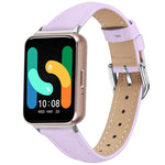 Slim Genuine Leather Watch Band, For Samsung Galaxy Fit3